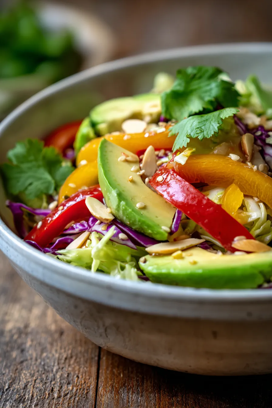 Cabbage & Avocado Crunch Salad-texture-closeup