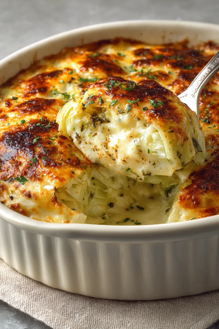 Cabbage Bake oven closeup
