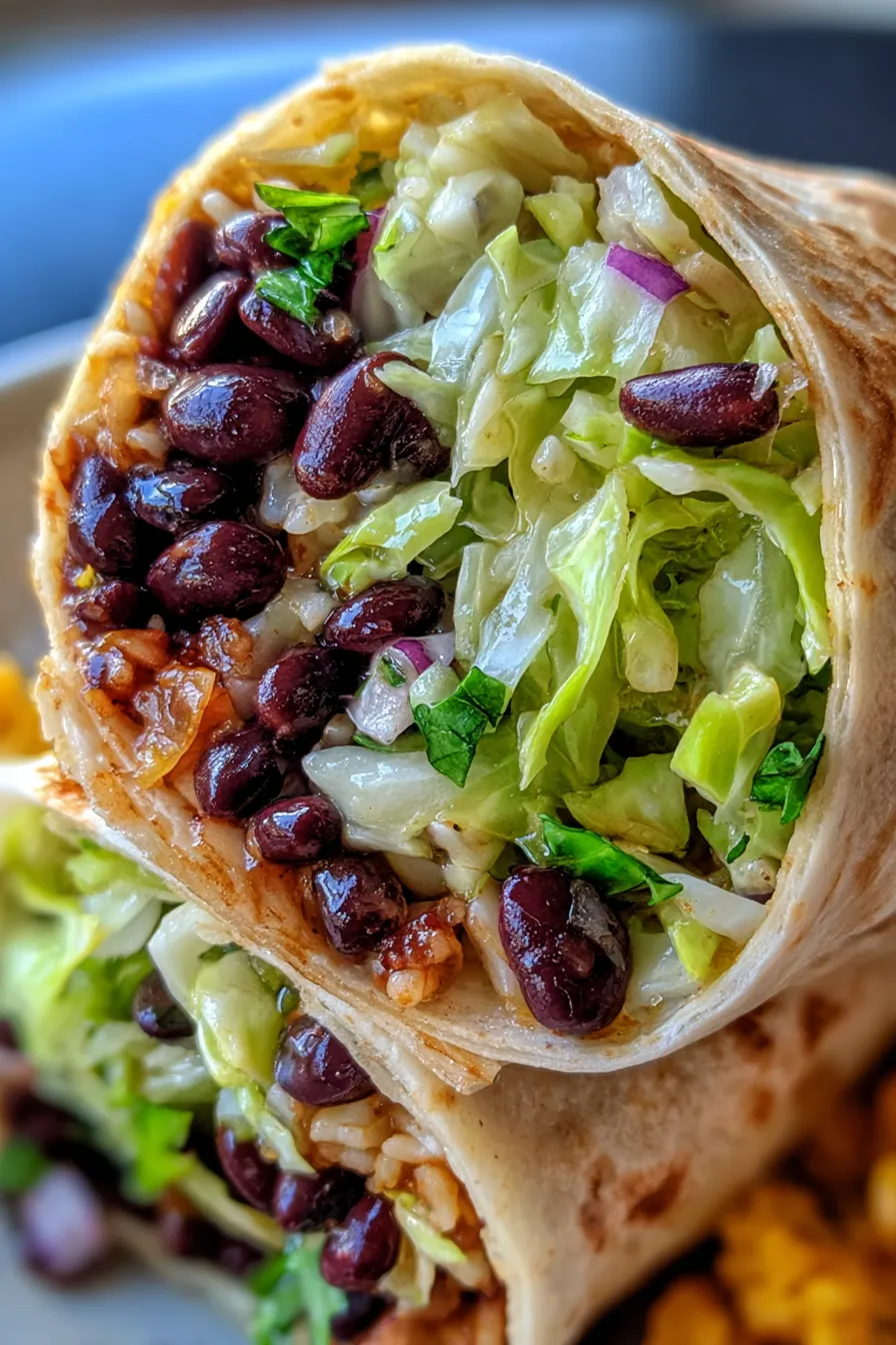 Cabbage & Black Bean Burrito Filling-bowl-style
