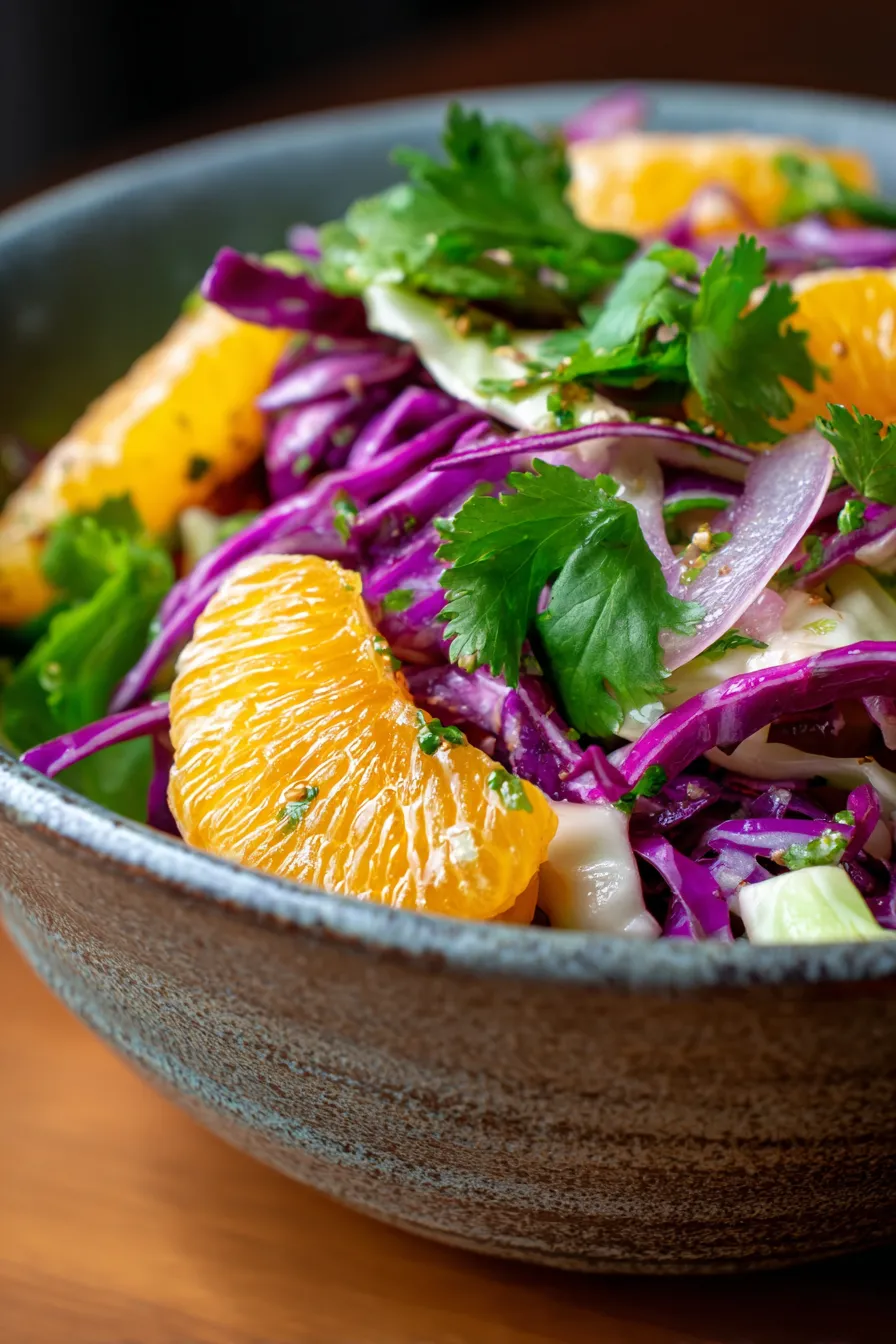 Cabbage Orange Sunshine Salad fresh ingredients