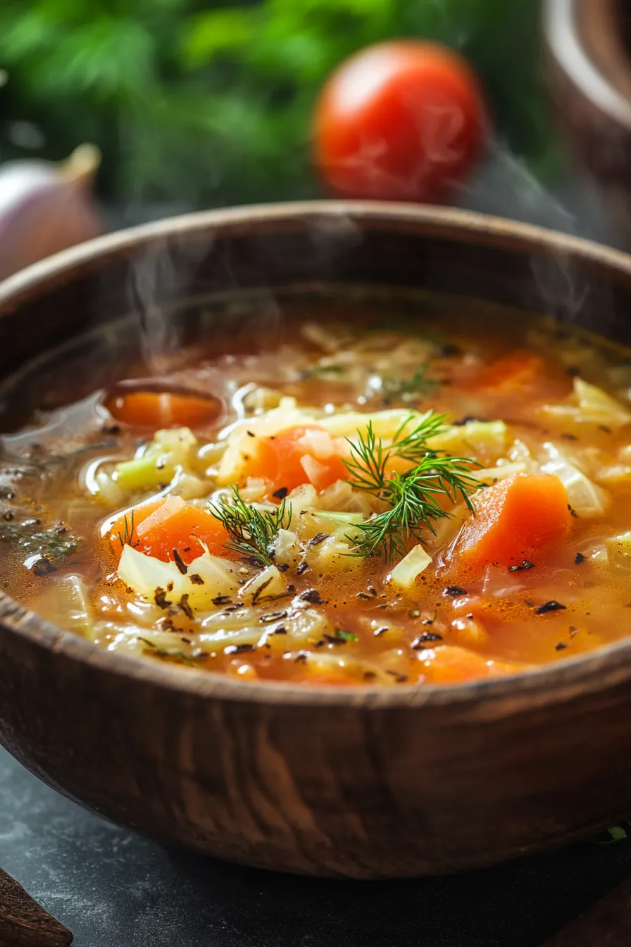 Cabbage Soup with Tomatoes & Herbs-ingredients-chopped