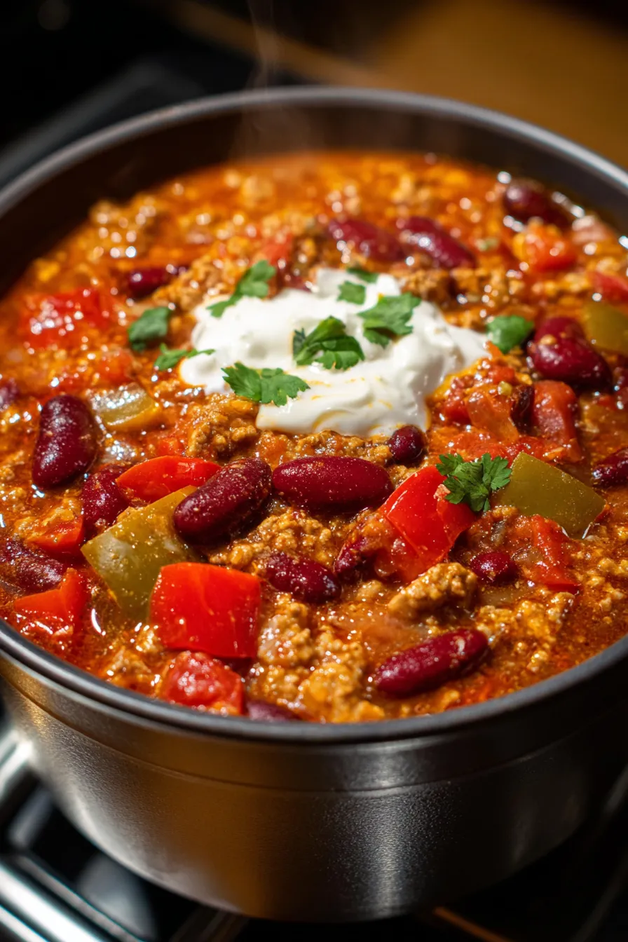 Chili Recipe Crockpot ingredients prep
