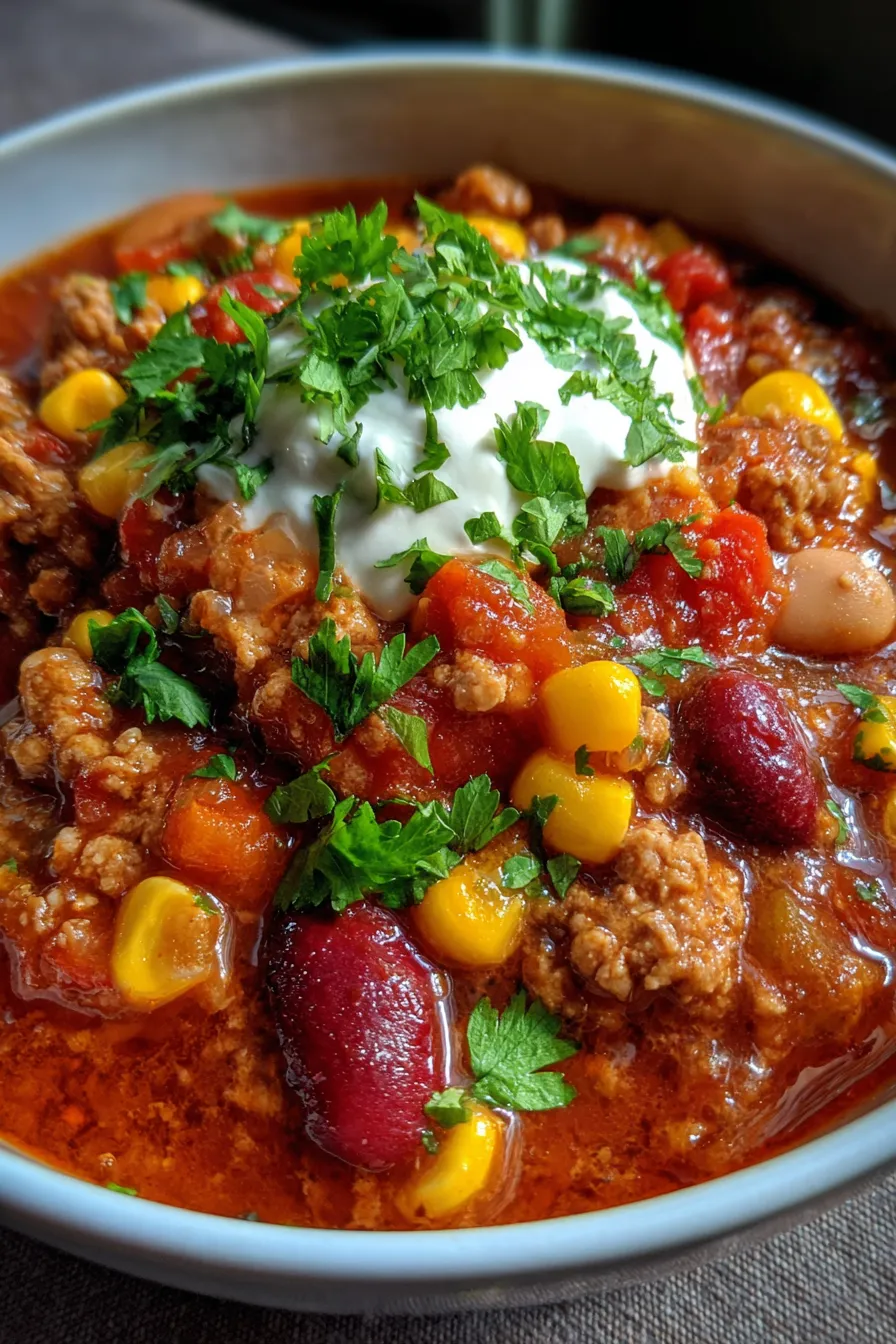Chili Recipe Crockpot with Sweet Corn-ingredients-flatlay