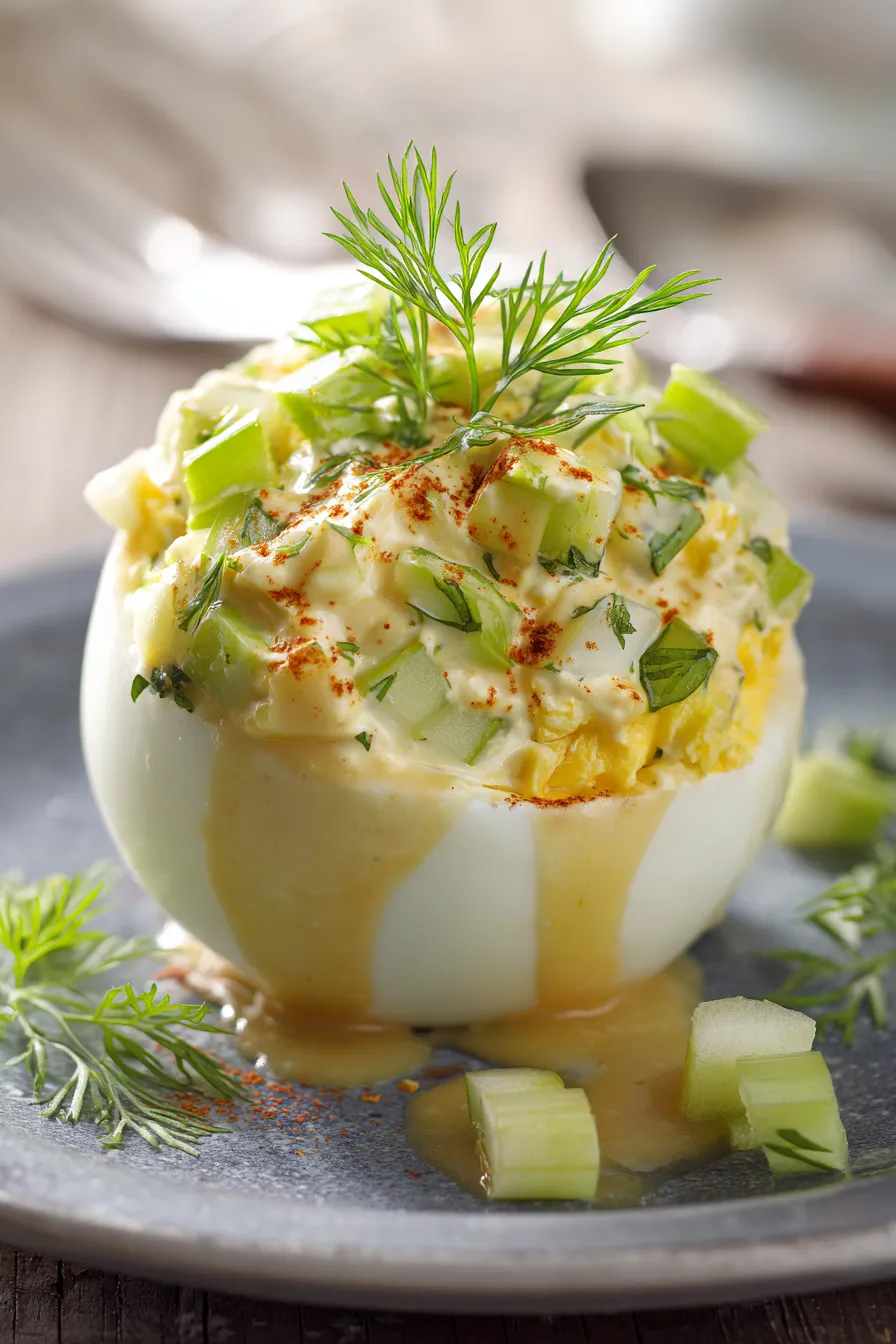Chopped ingredients for egg salad prep