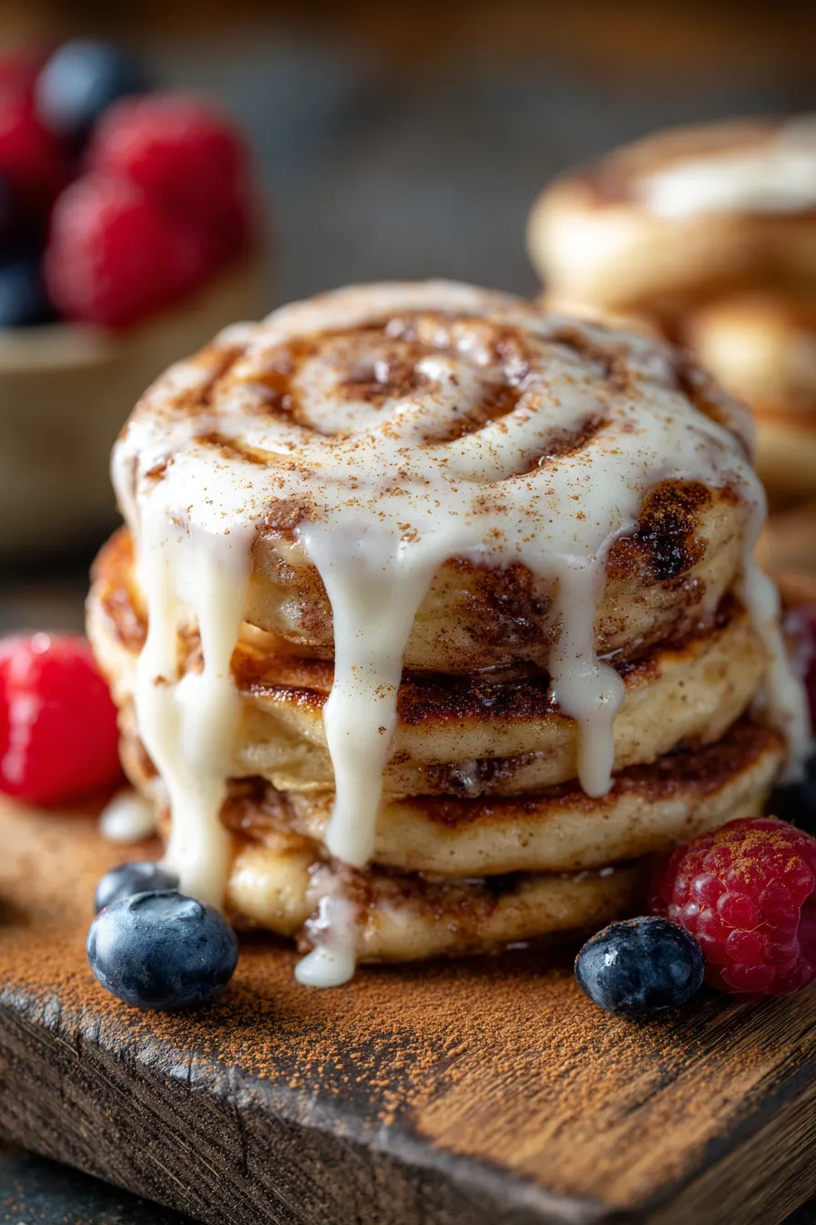 Cinnamon Roll Pancakes ingredients mise en place