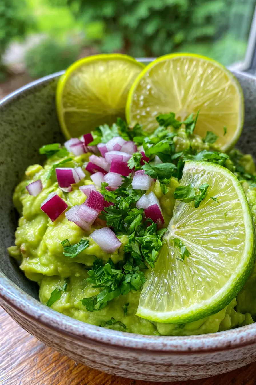 Classic Guacamole with Extra Lime - fresh-cilantro-topping