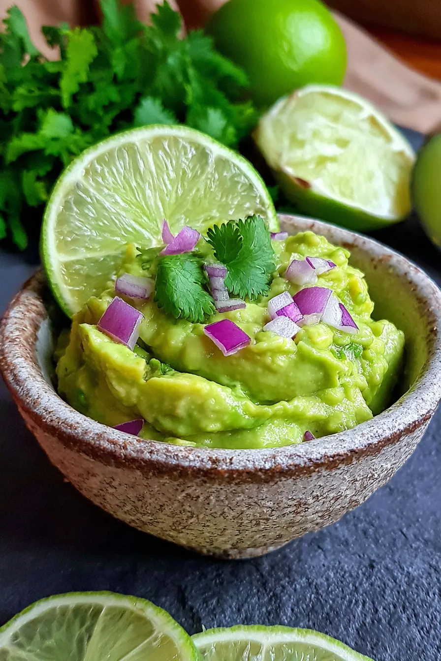 Classic Guacamole with Extra Lime - ingredients-bowls-overhead