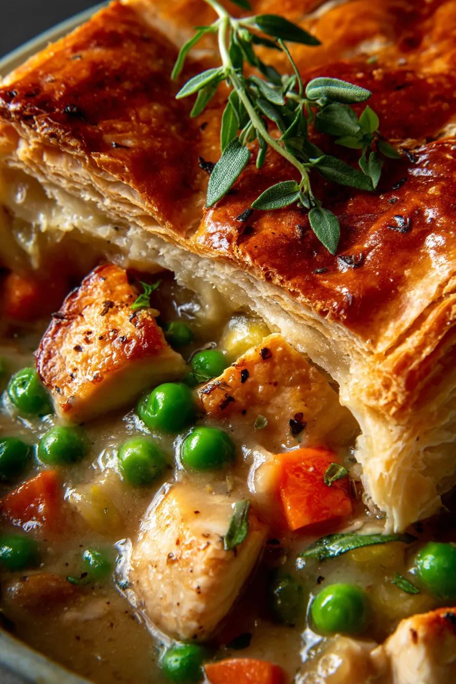 Classic One-Pan Chicken Pot Pie-served-family-style