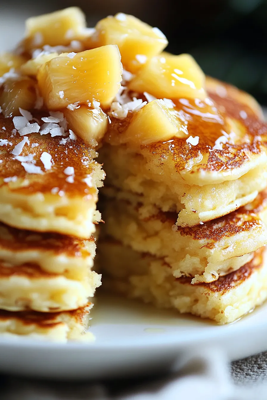 Coconut Pineapple Pancakes (Tropical Style)-ingredients-arrangement