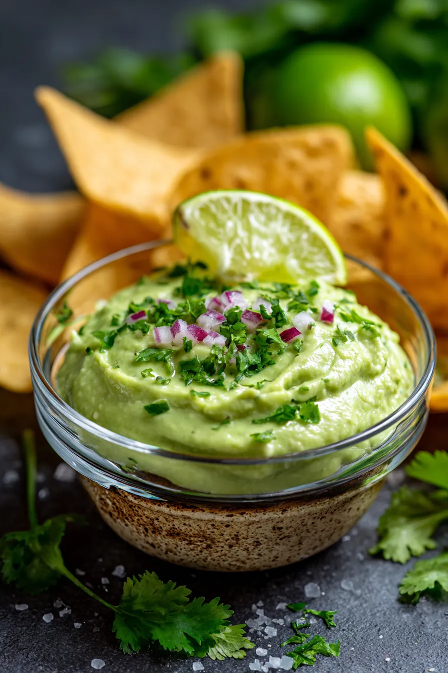 Creamy Ranch Guacamole Dip-serving-bowl