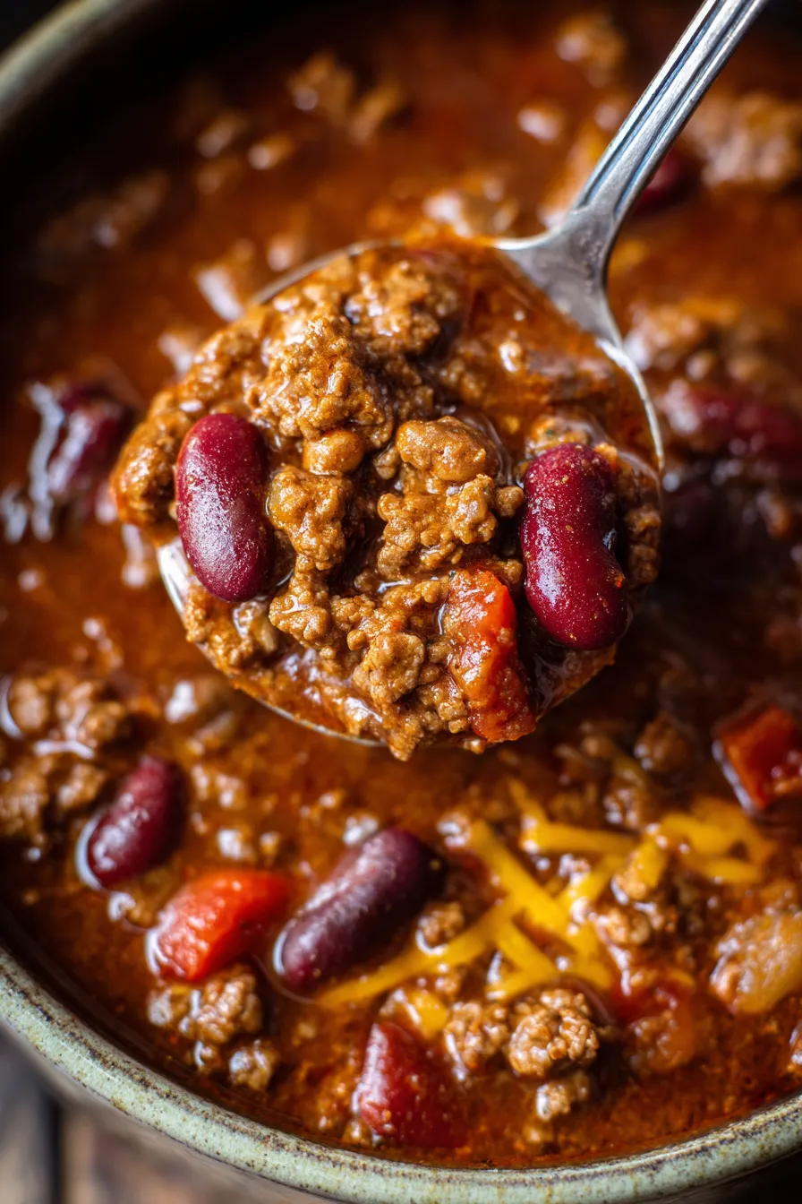Crockpot Beef & Bean Chili