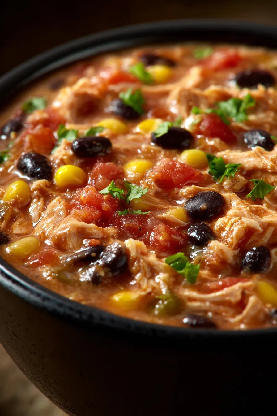 Crockpot Chicken Chili overhead