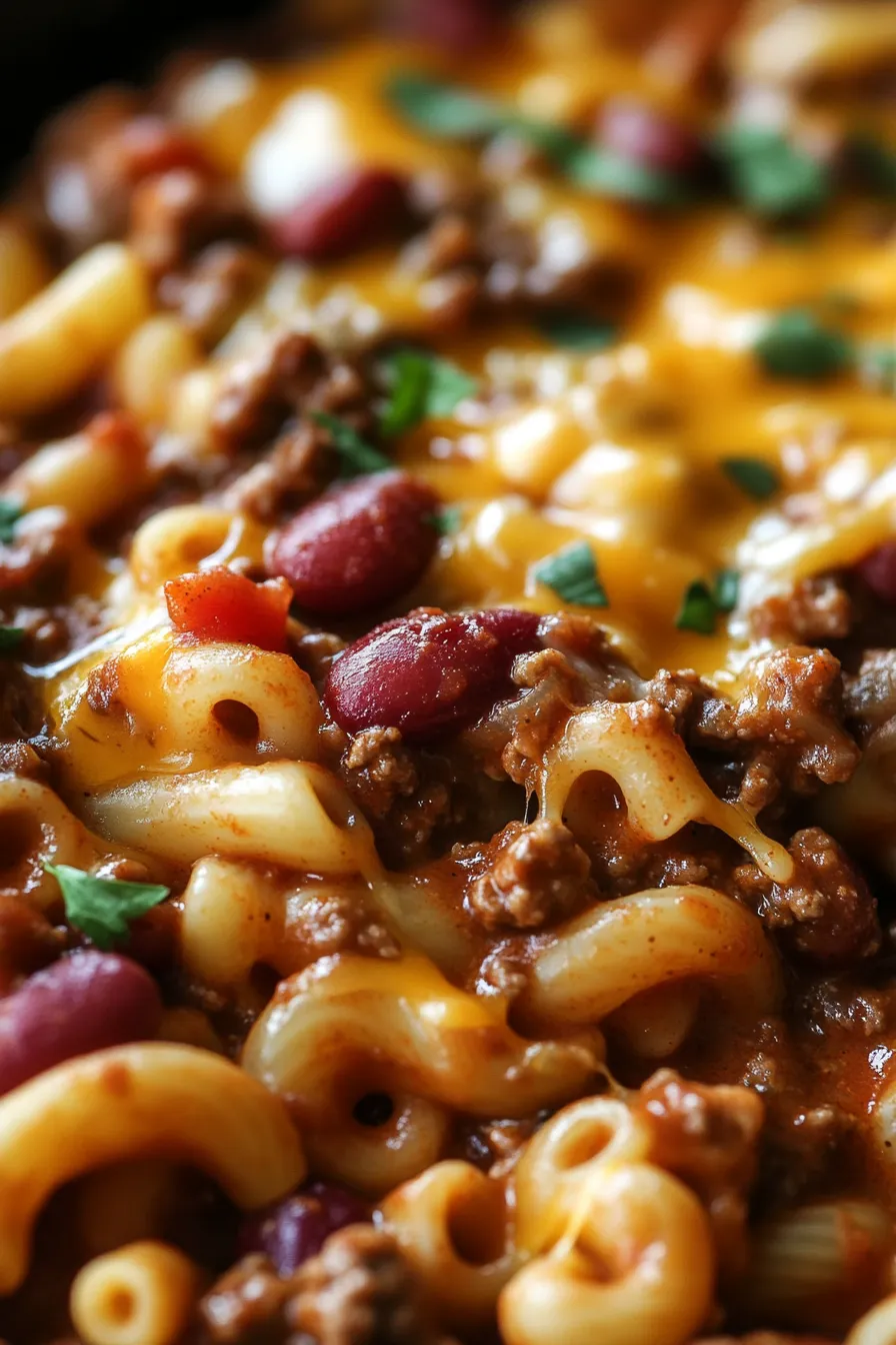 Crockpot Chili Mac — Cozy Family Dinner-texture-closeup