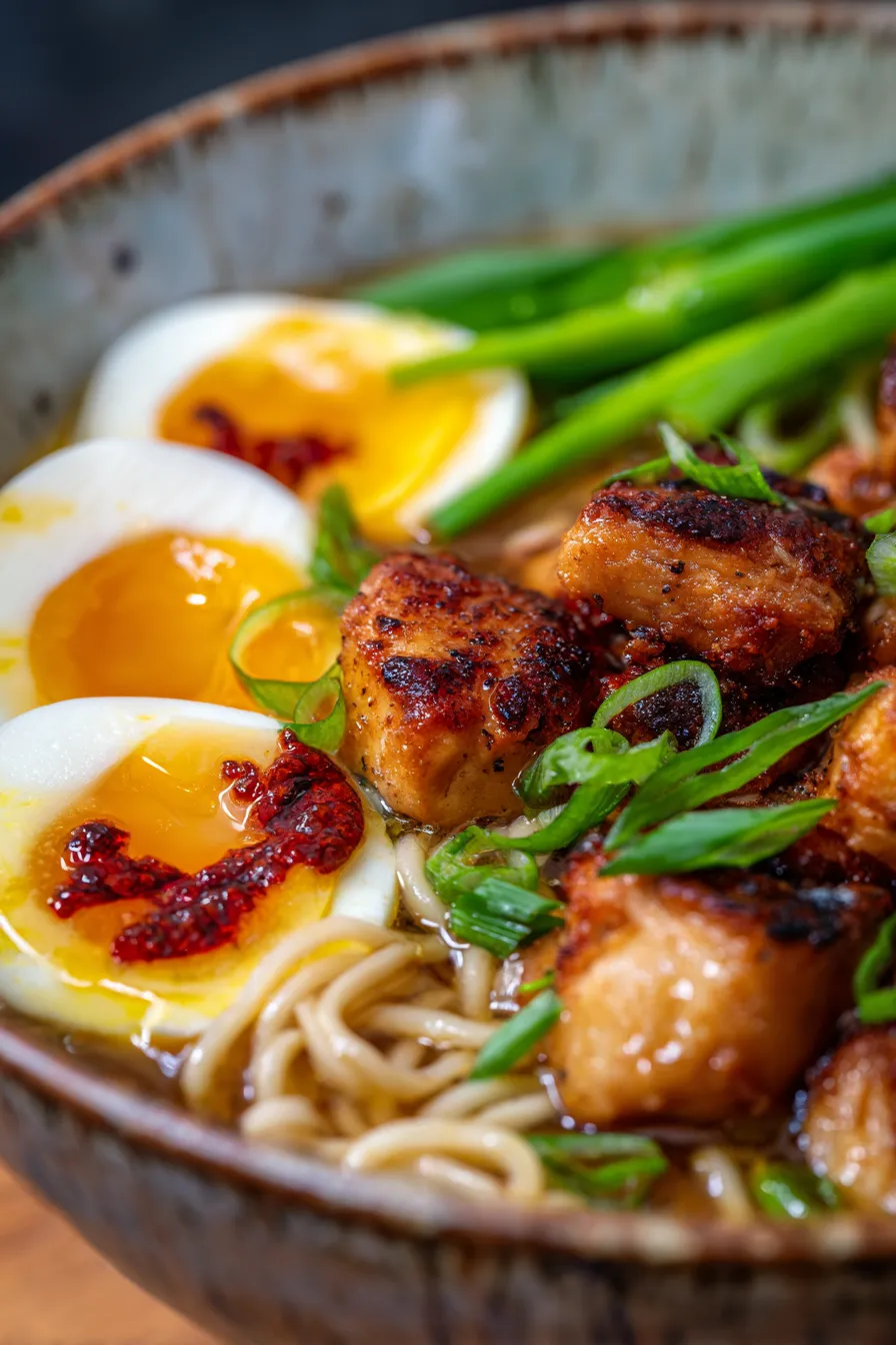Easy Chicken Ramen-steaming-broth