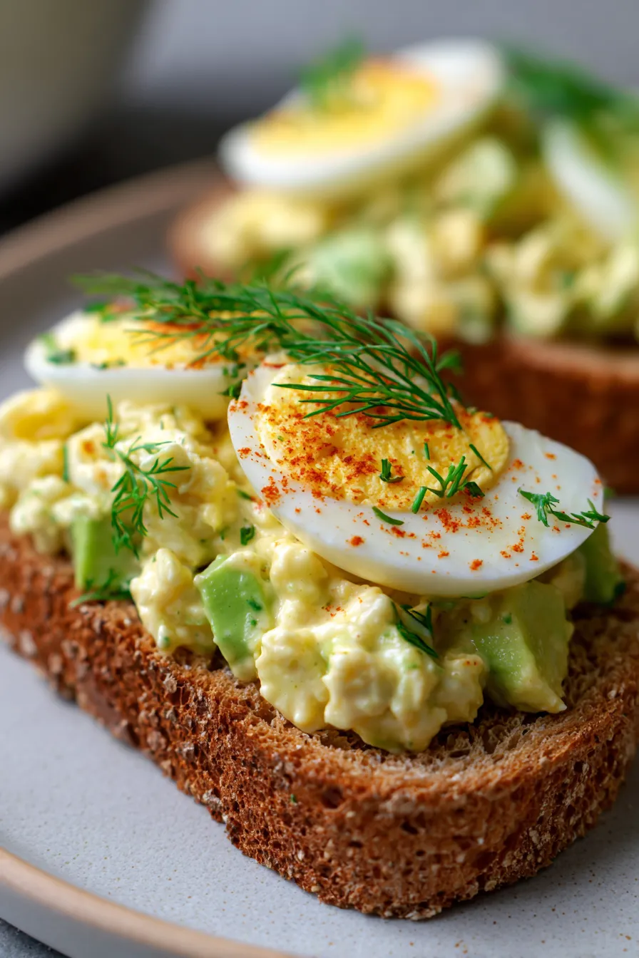 Egg Salad Avocado Toast-closeup-creamy