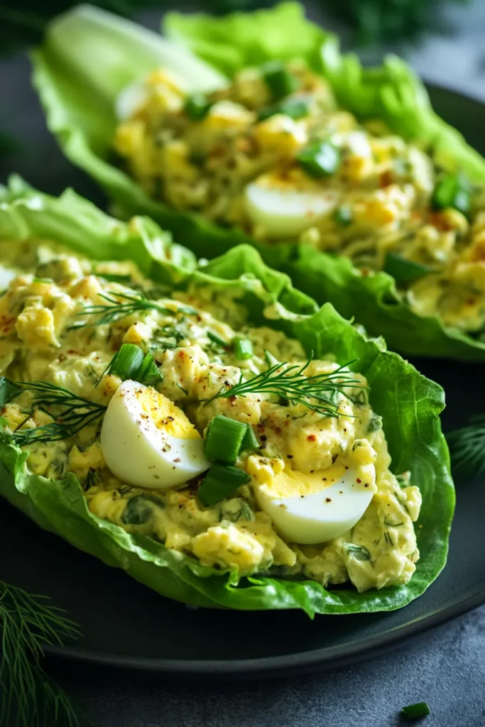 Easy Creamy Egg Salad Lettuce Wraps (Low-Carb & Refreshing)