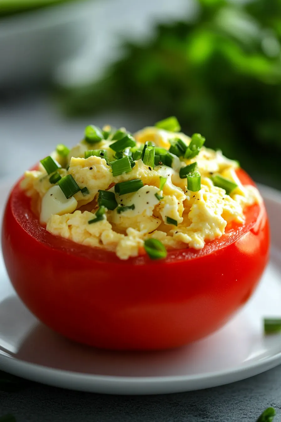 Egg Salad Stuffed Tomatoes-serving-platter