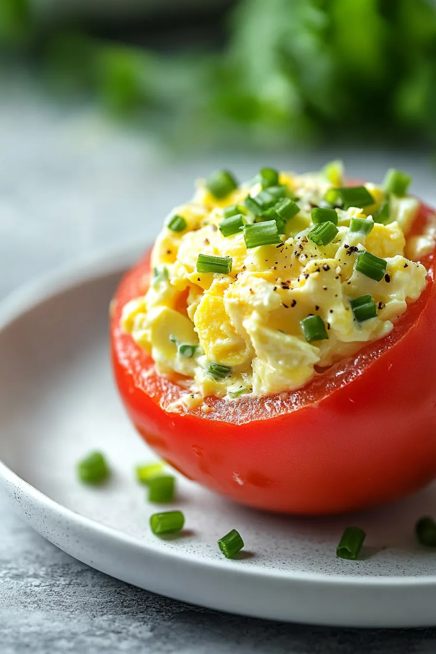 Egg Salad Stuffed Tomatoes-texture-creamy