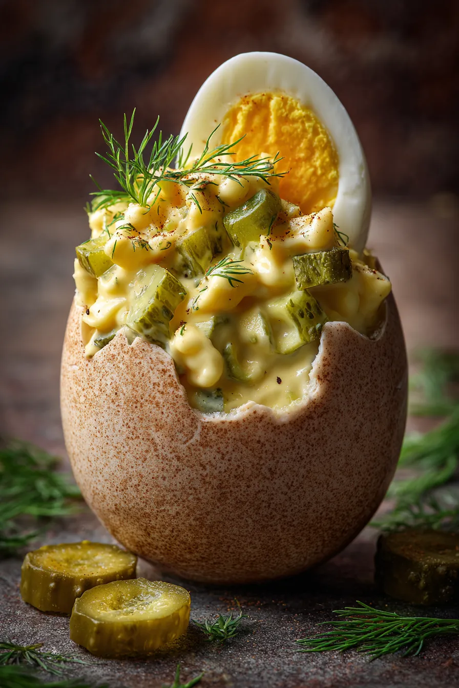 Egg Salad texture closeup creamy