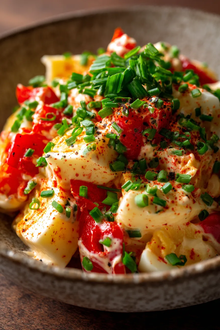 Egg Salad with Roasted Red Peppers-sandwich-closeup