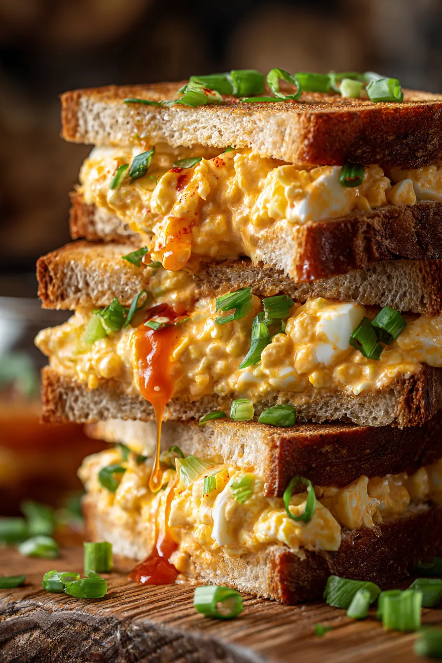 finished egg salad sandwich spread
