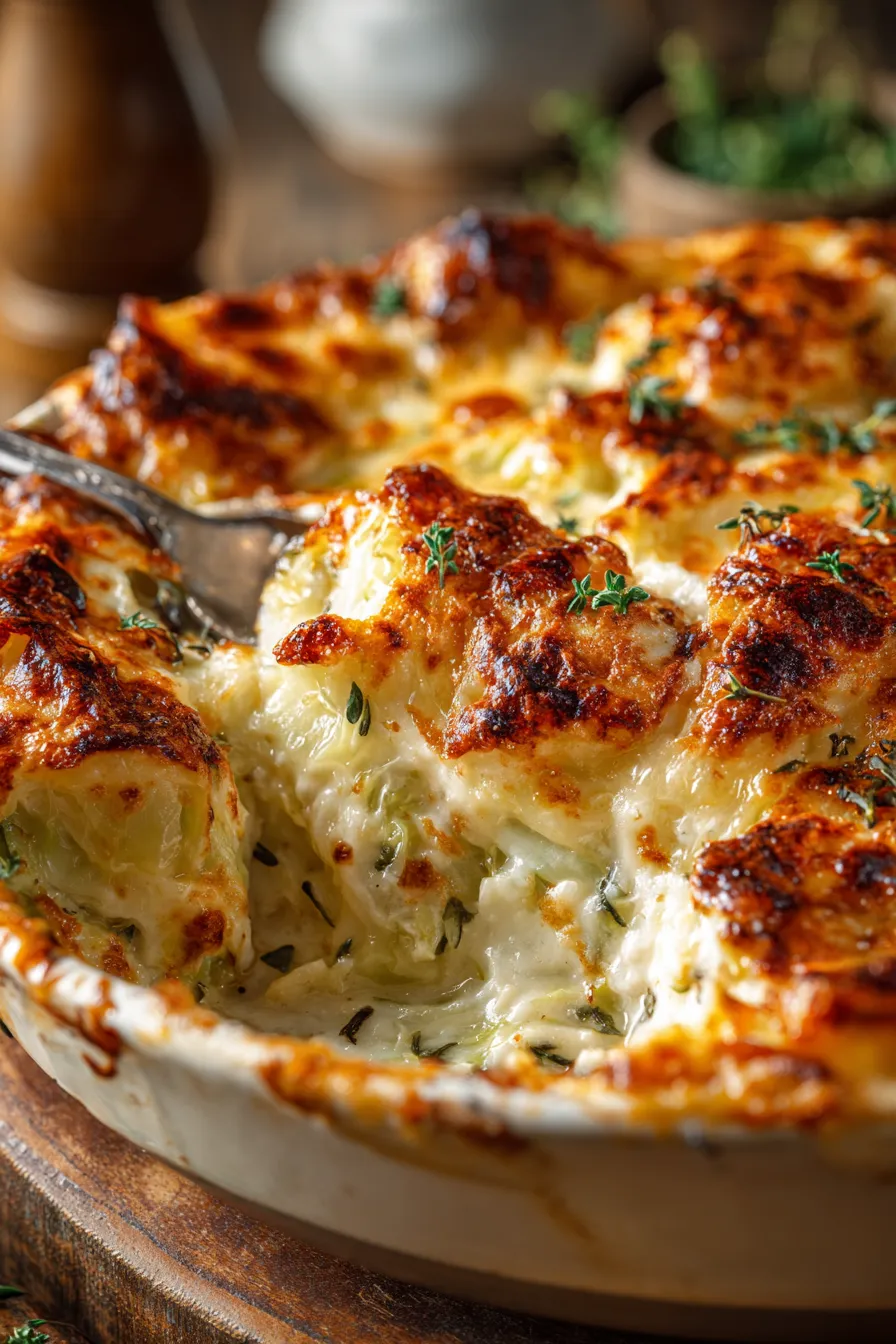 Garlic Cream Sauce preparation