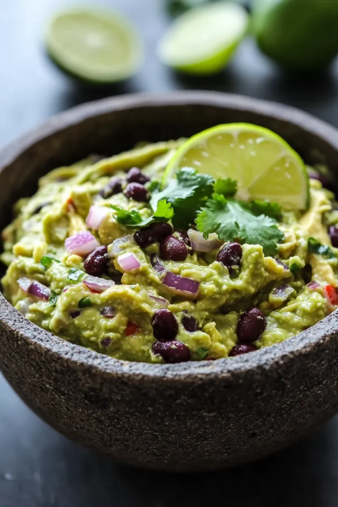 Best Ever Guacamole with Black Beans & Cilantro Recipe