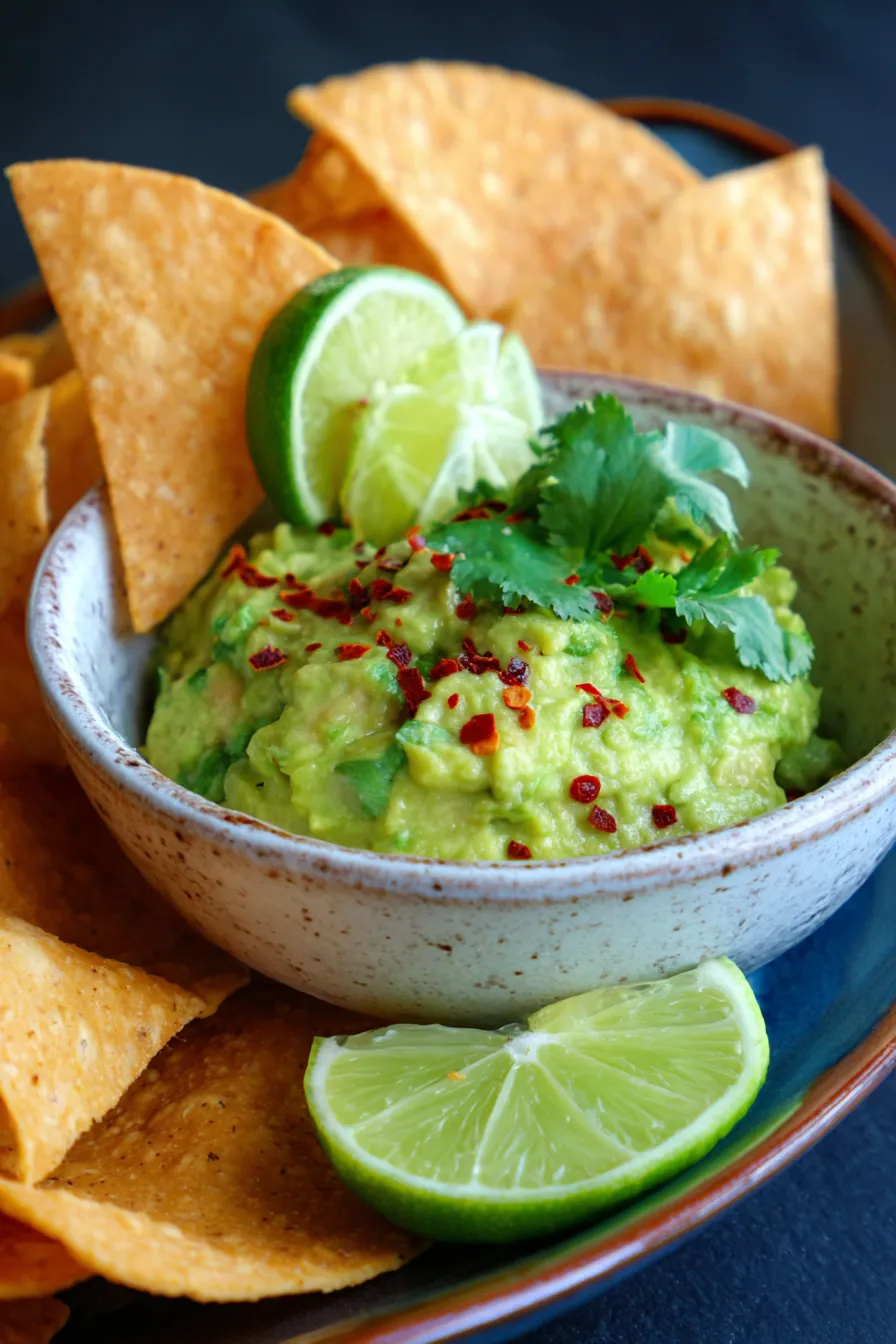 Guacamole with Chipotle Sauce-scooped-chip