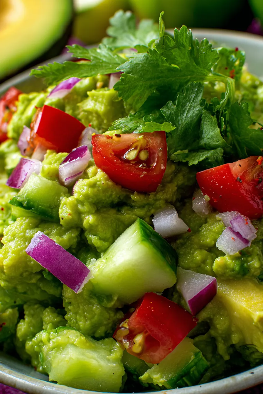 Guacamole with Cucumber Crunch-fresh-ingredients