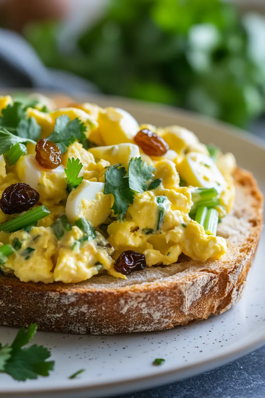 homemade egg salad closeup