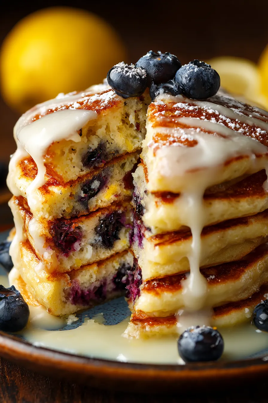 lemon blueberry batter mixing bowl