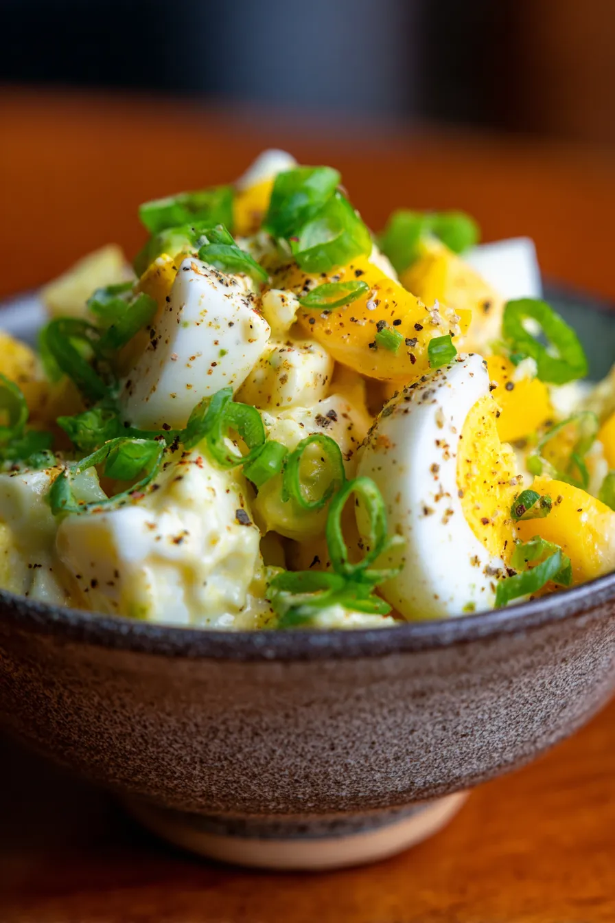 Loaded Egg Salad with Cheddar & Scallions-ingredients-fresh