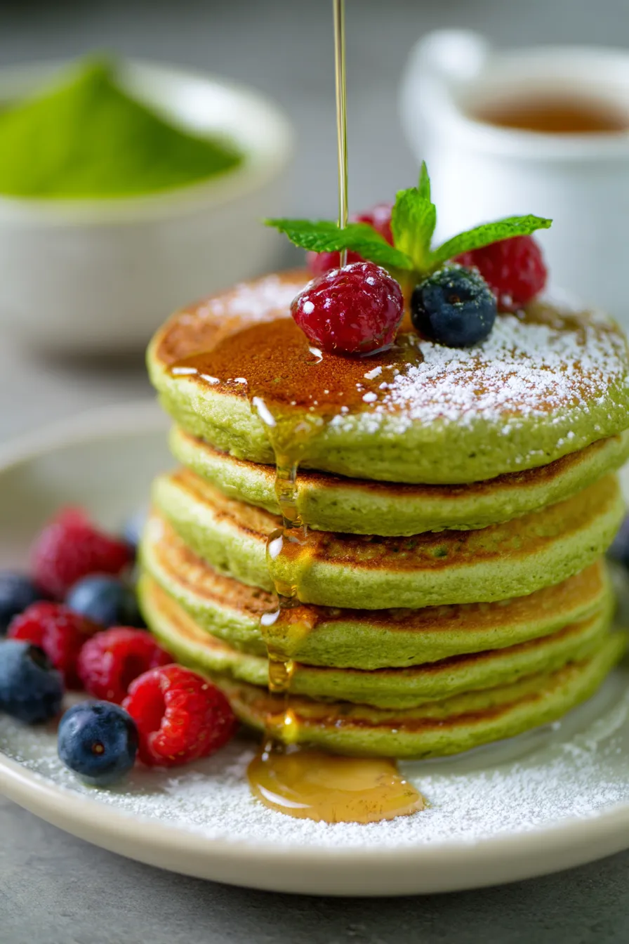 Matcha Green Tea Pancakes-fluffy-texture