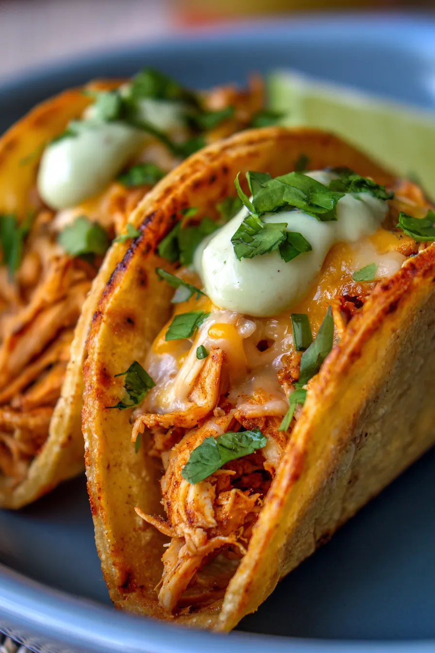 Mini Baked Chicken Tacos-platter-garnished