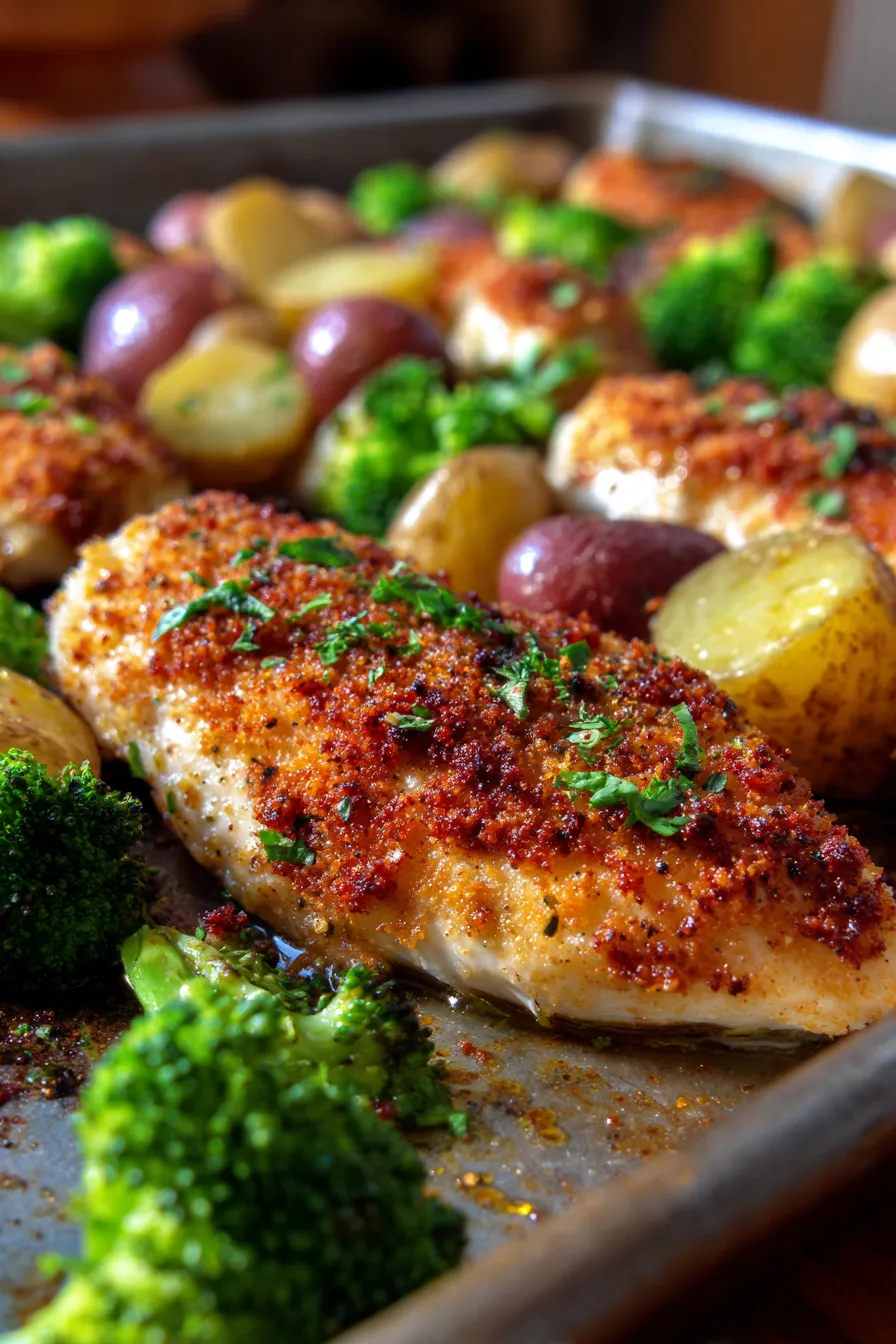 Parmesan chicken dinner-family style