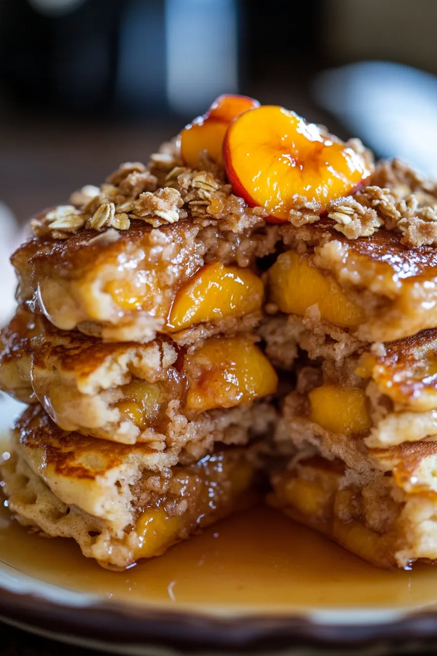 peach cobbler pancakes texture