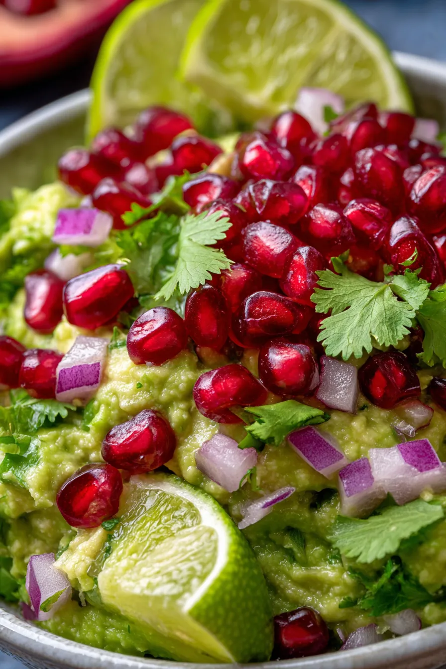 Pomegranate Guacamole (Party Favorite)-serving-platter