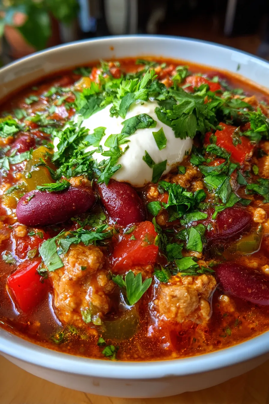 Sausage & Pepper Chili-texture-closeup