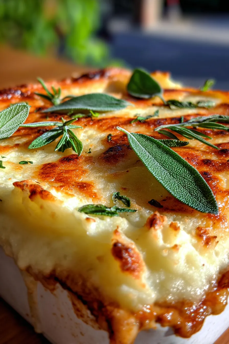 Shepherd’s Pie with Apple & Sage (Comfort Twist)-creamy mash