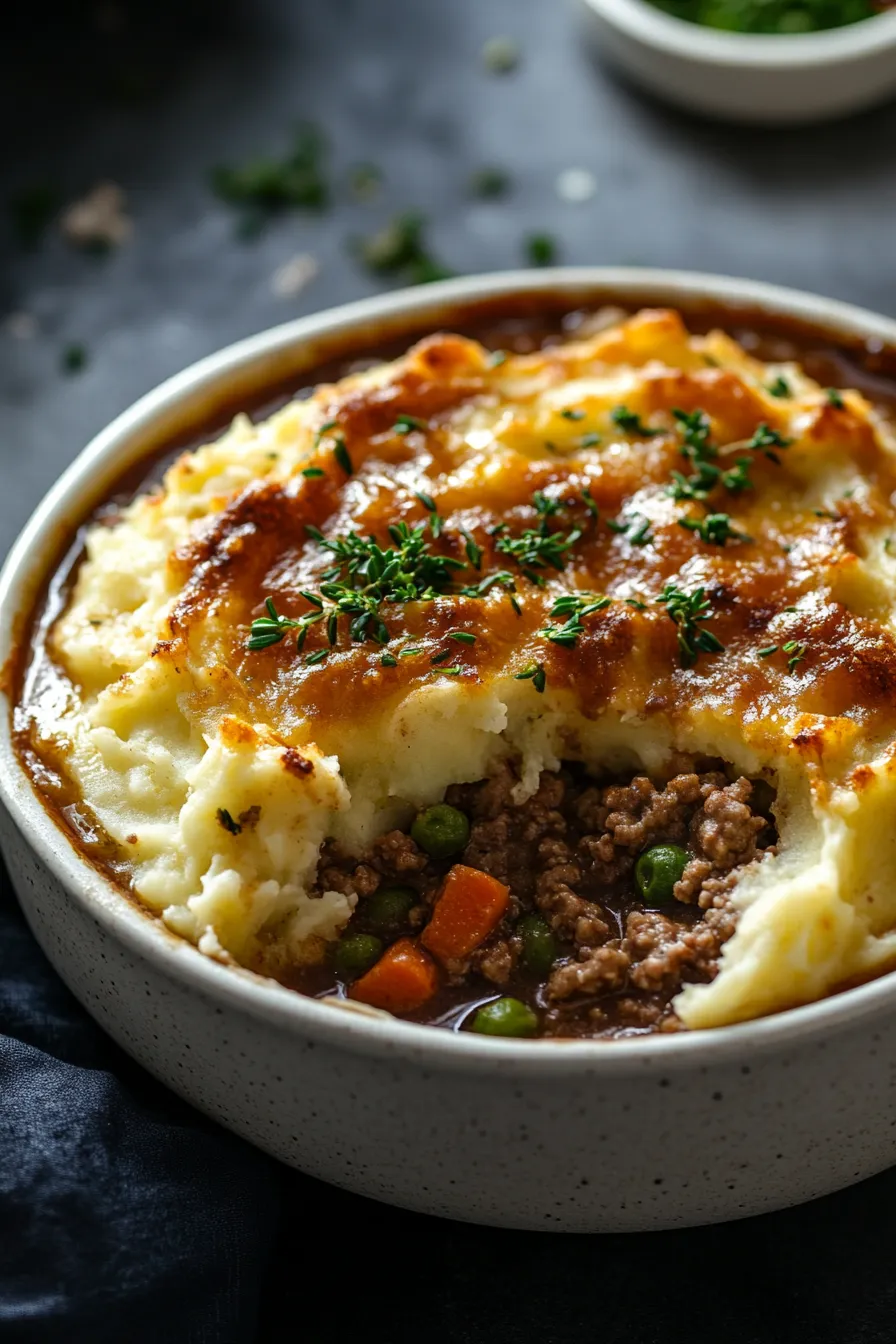 Shepherd’s Pie with Cauliflower Mash-golden-crust-detail