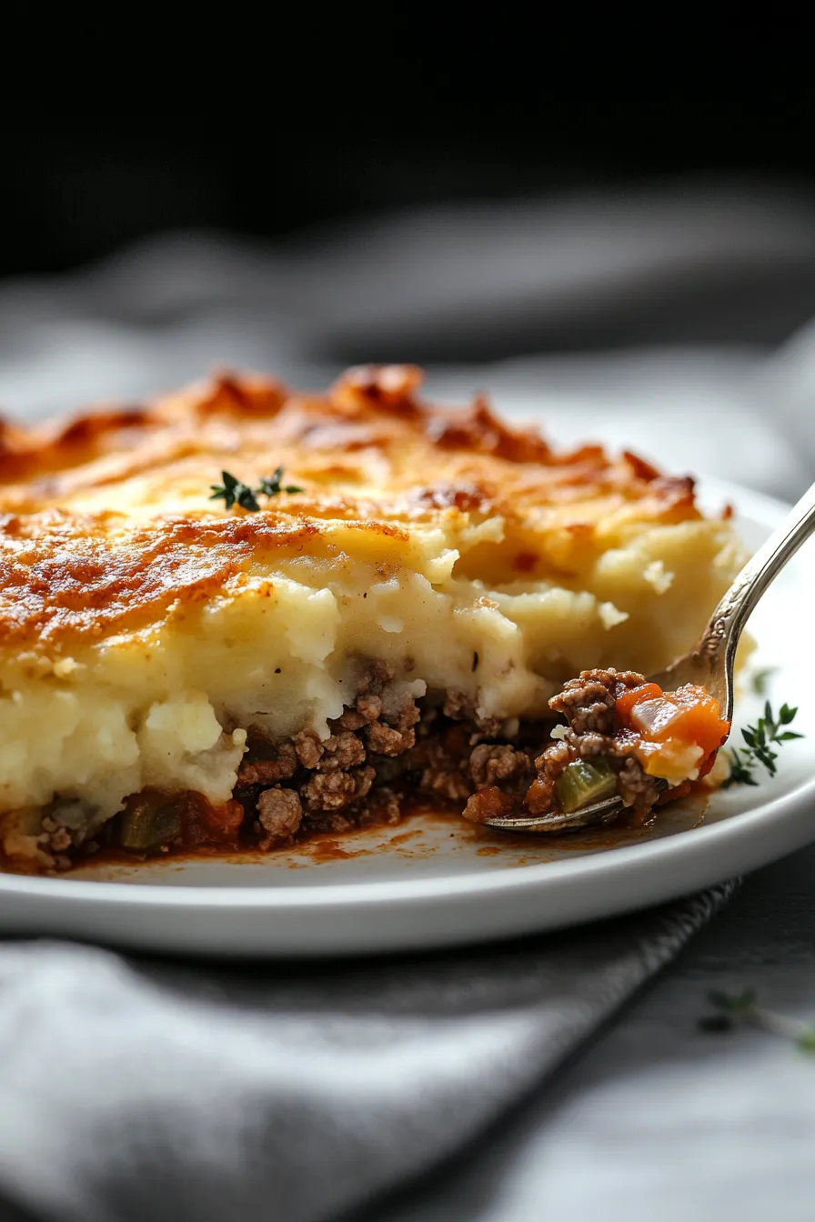Shepherd’s Pie with Tomato Basil Sauce-savory-meat-filling