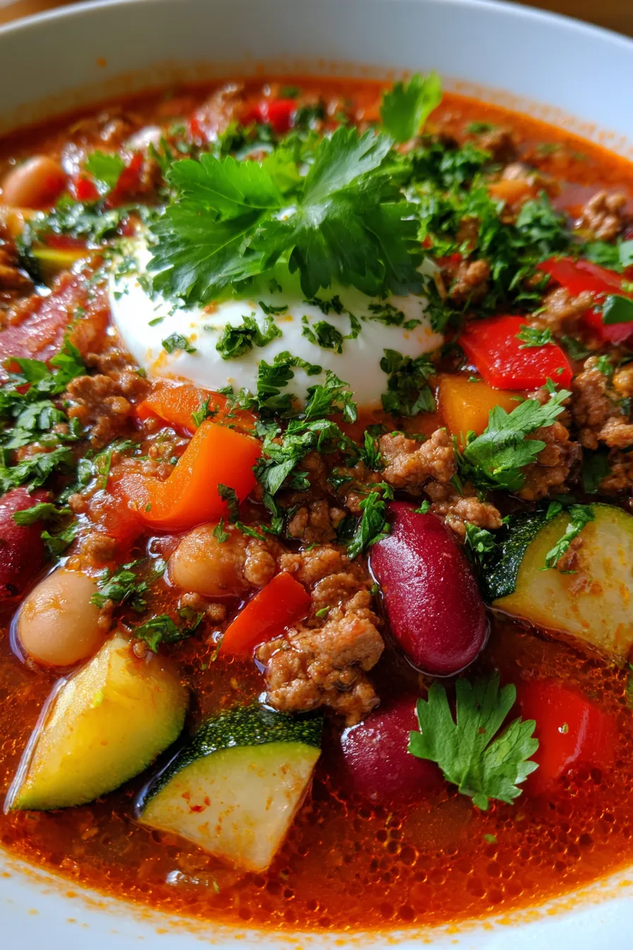Slow Cooker Chili with Zucchini & Carrots-ingredients-mix