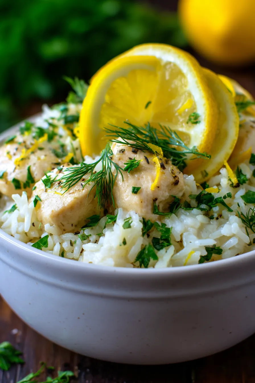 Slow Cooker Lemon Herb Chicken and Rice-herbs-texture