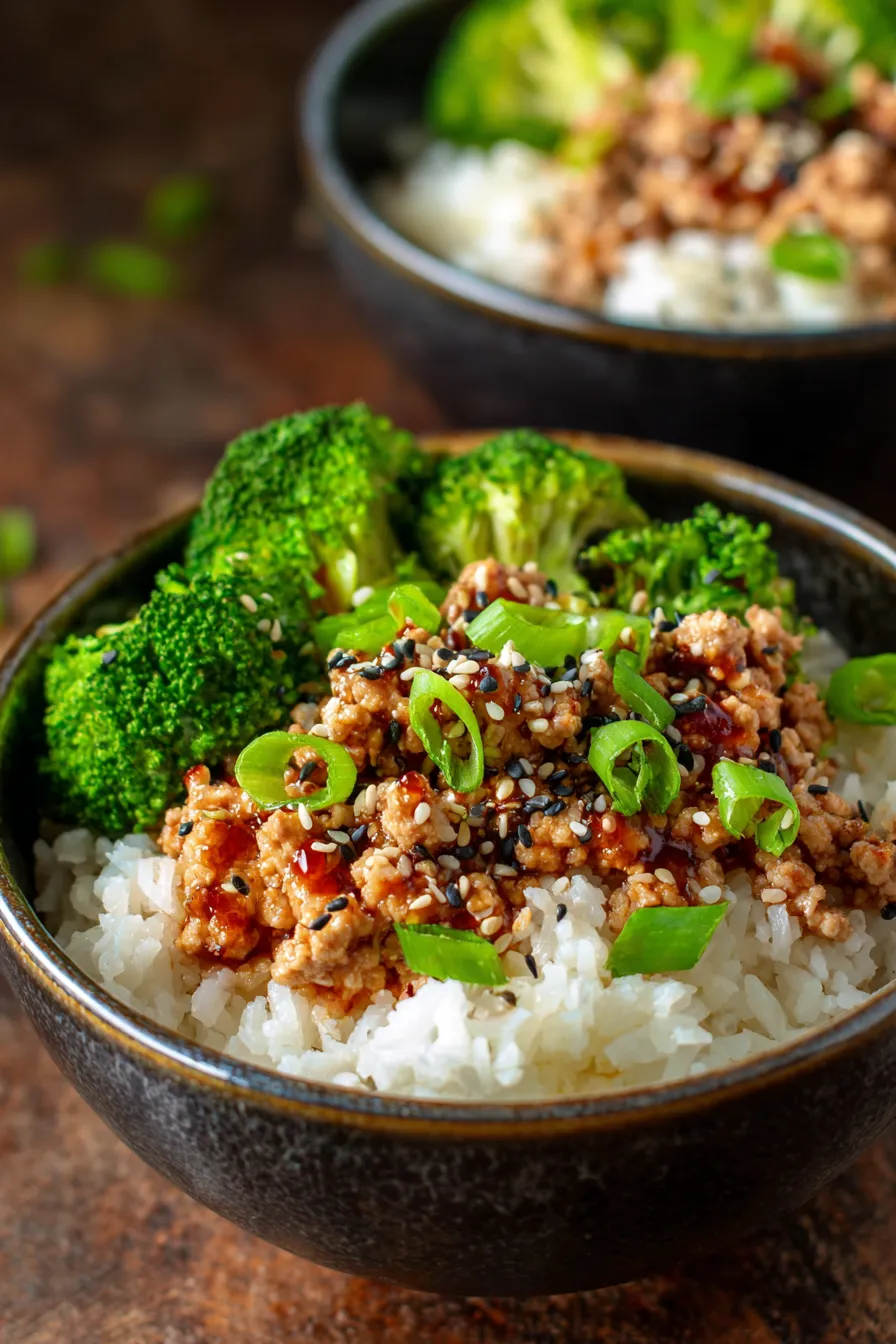 Teriyaki Turkey Rice Bowls (One-Pan Style)-ingredients-prep