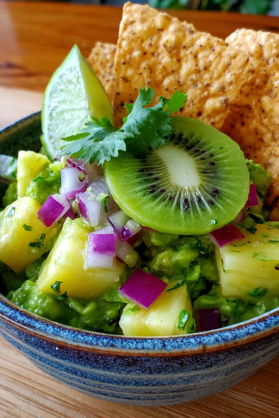 Tropical Guacamole with Kiwi & Pineapple-ingredients-prep