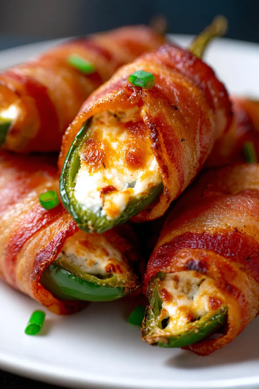 Bacon Wrapped Jalapeno Poppers-freshly baked