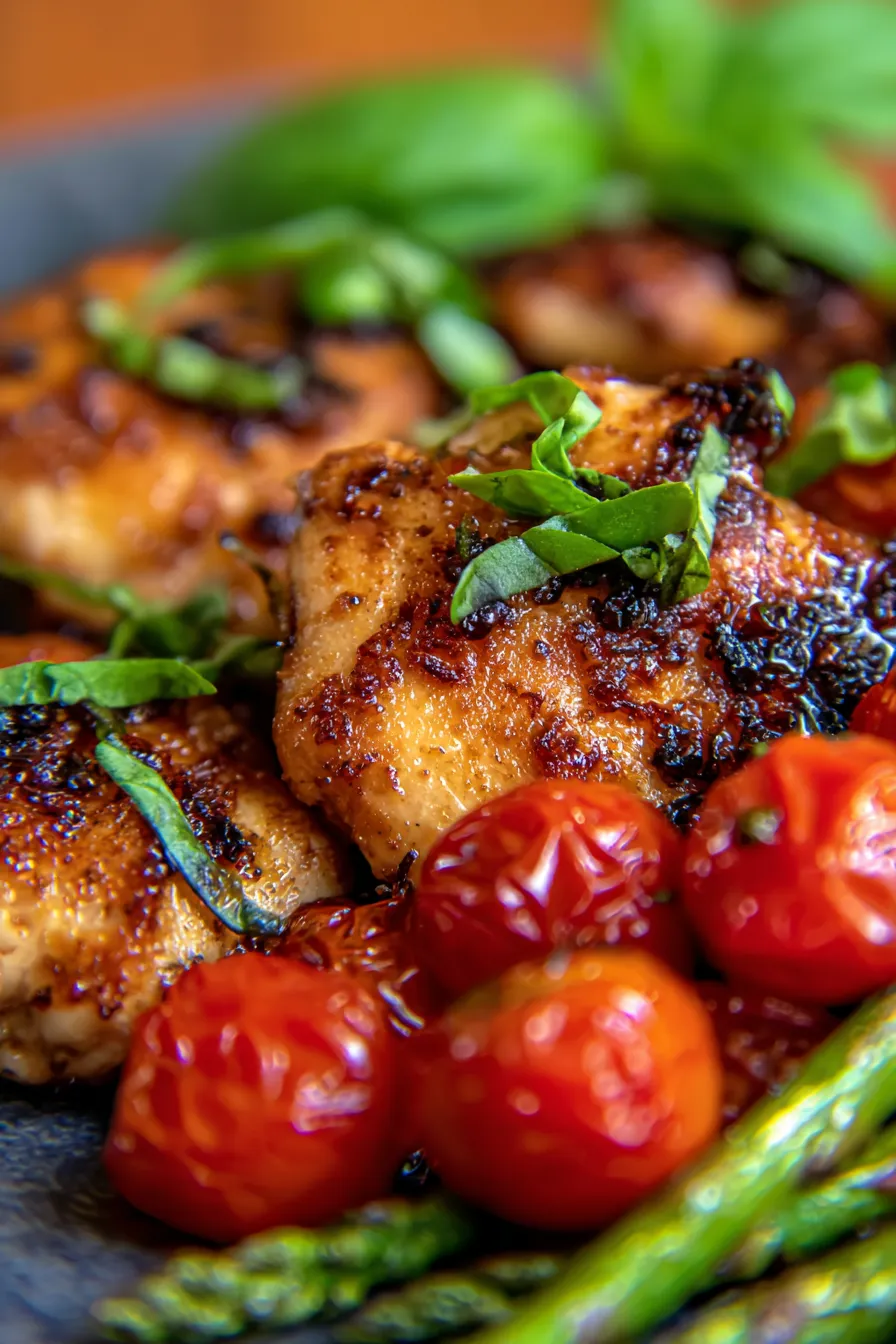 Baked Balsamic Chicken-marinade-closeup