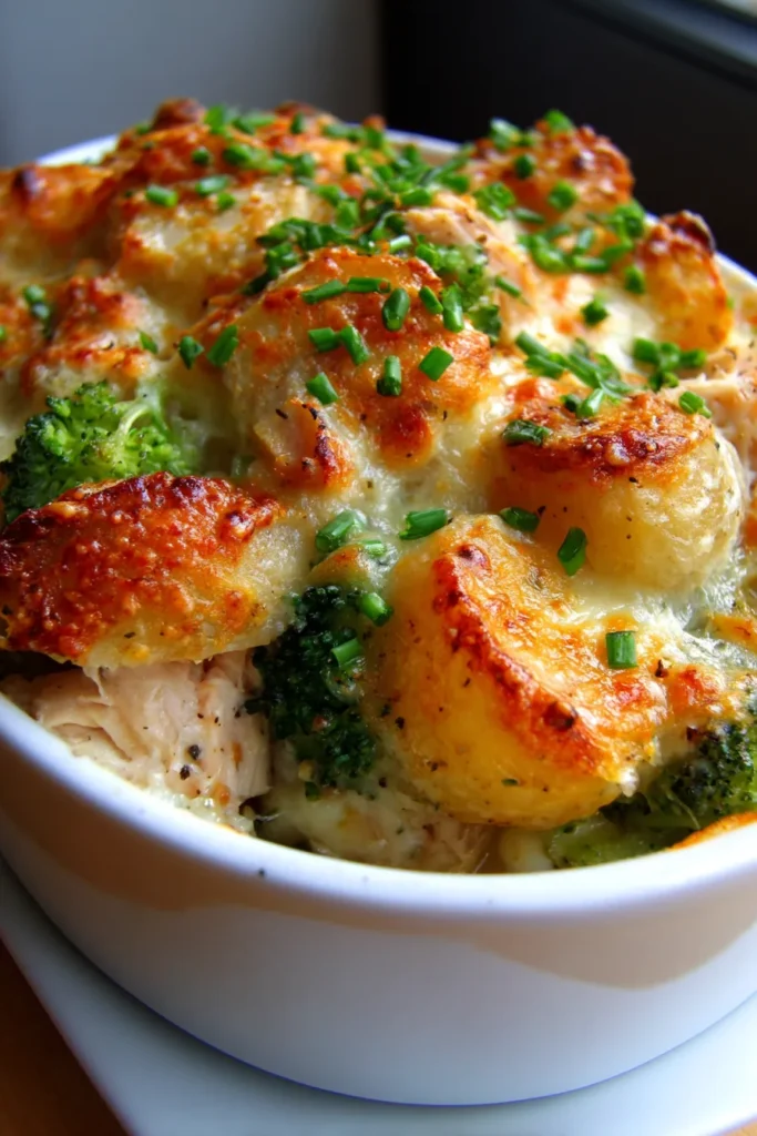 Cheesy Baked Potato Chicken Broccoli Casserole Recipe