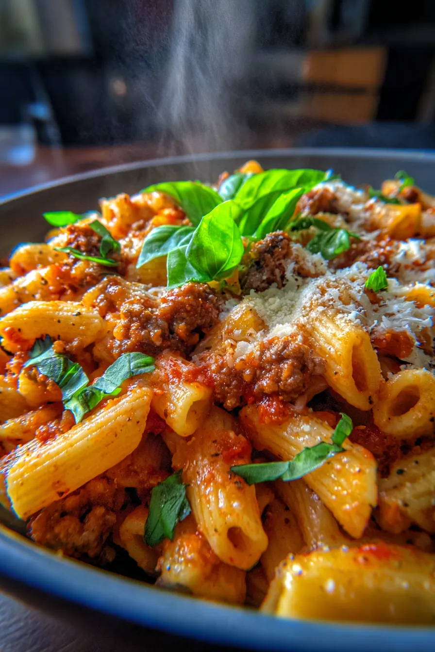 Beef Ragu Pasta in Tomato Sauce (One-Pan)-ingredients-fresh