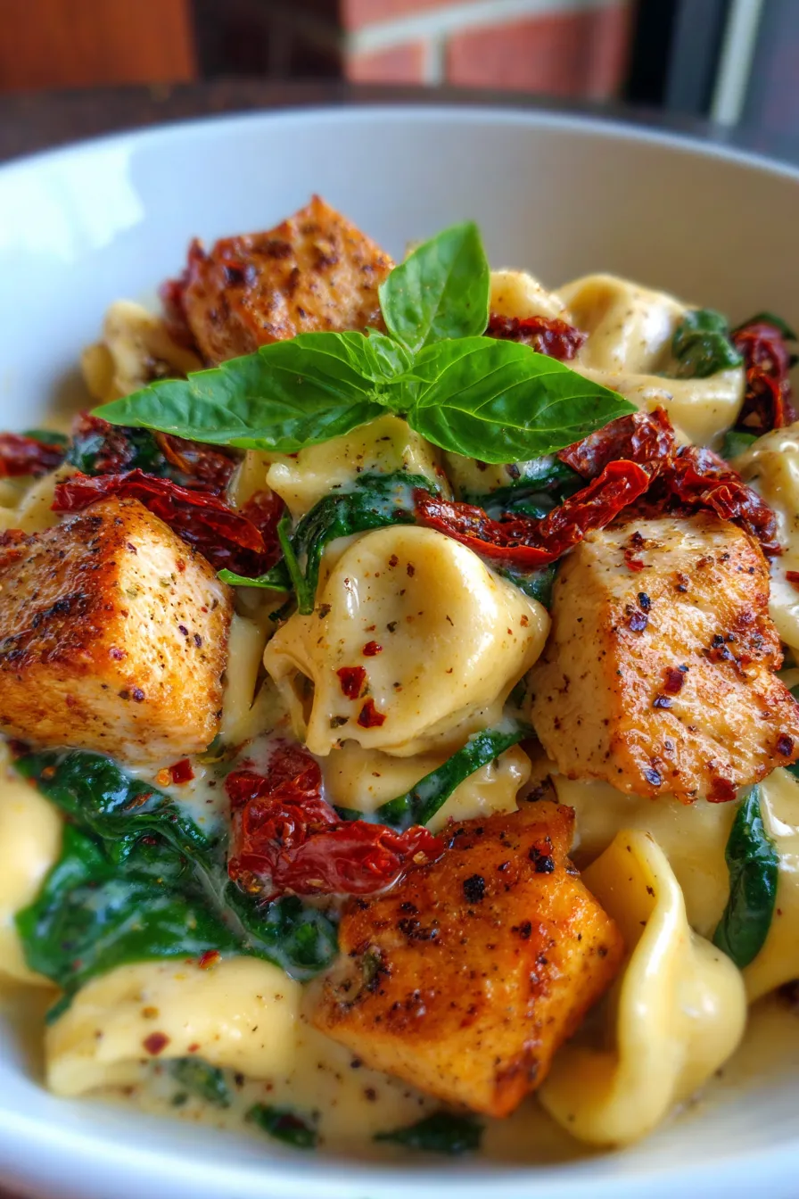 Chicken Tortellini skillet dinner